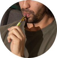 inhaling on an auto draw vape pen